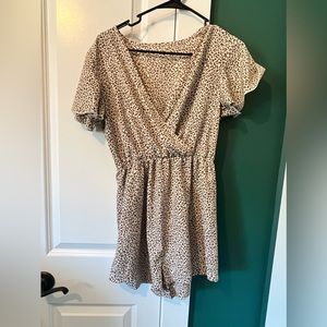 Cheetah Print Romper